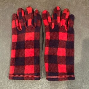 Red & Black Plaid Tech Gloves